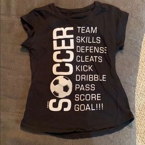 Black soccer tshirt